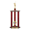 Custom Golf Swing 3 Post Trophy - Series 3621 - Anderson Trophy Co.
