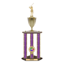 Custom Golf Swing 3 Post Trophy - Series 3621/2C17C - Anderson Trophy Co.