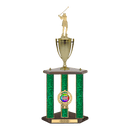 Custom Golf Swing 3 Post Trophy - Series 3621/2C17C - Anderson Trophy Co.