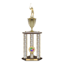 Custom Golf Swing 3 Post Trophy - Series 3621/2C17C - Anderson Trophy Co.
