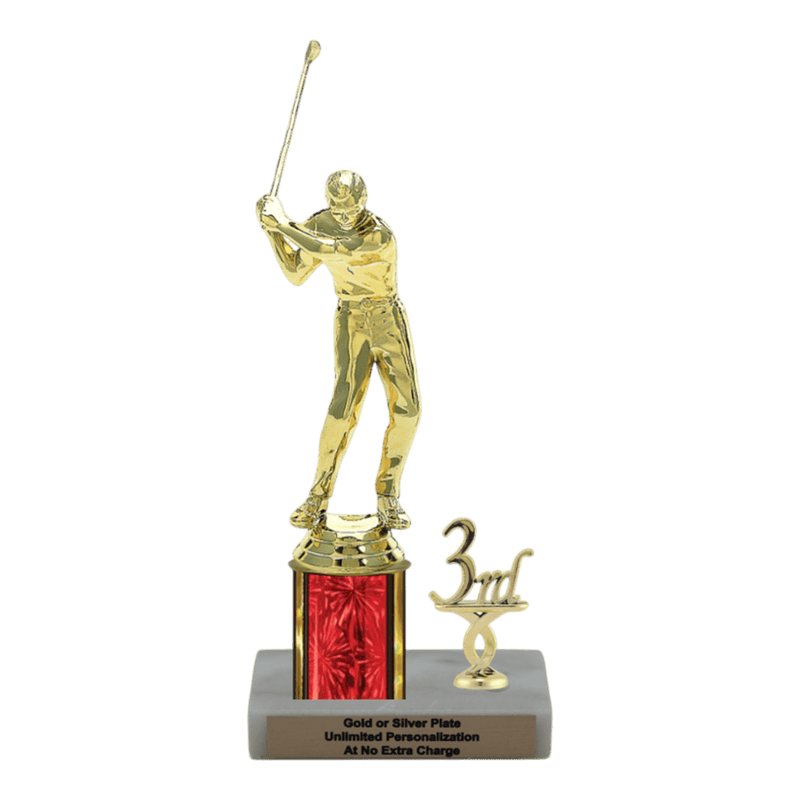 Custom Golf Swing Trophy - Type L Series 3621 - Anderson Trophy Co.