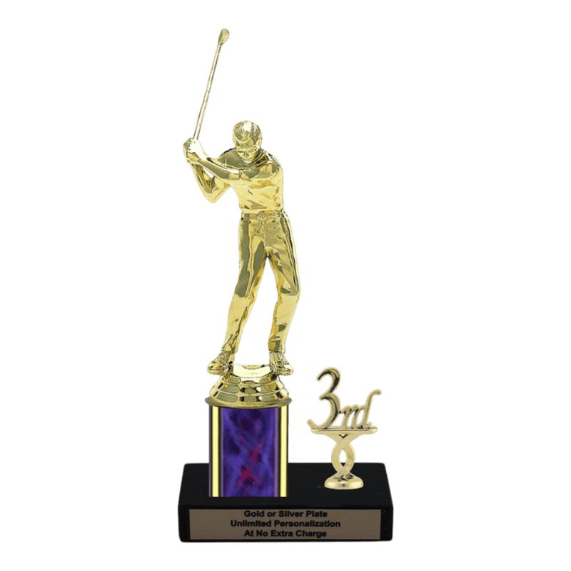 Custom Golf Swing Trophy - Type L Series 3621 - Anderson Trophy Co.