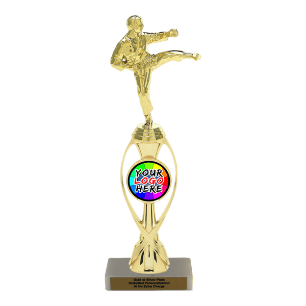 Custom Karate Kick Trophy - Type B Series 3623/36013 - Anderson Trophy Co.