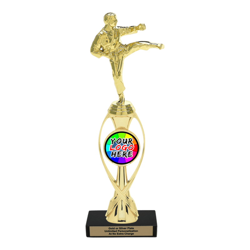 Custom Karate Kick Trophy - Type B Series 3623/36013 - Anderson Trophy Co.