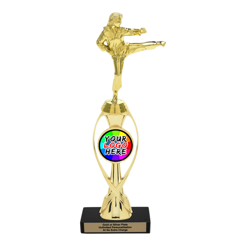 Custom Karate Kick Trophy - Type B Series 3623/36013 - Anderson Trophy Co.