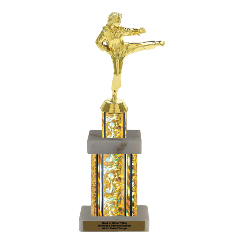 Custom Karate Kick Trophy - Type G Series 3623 - Anderson Trophy Co.