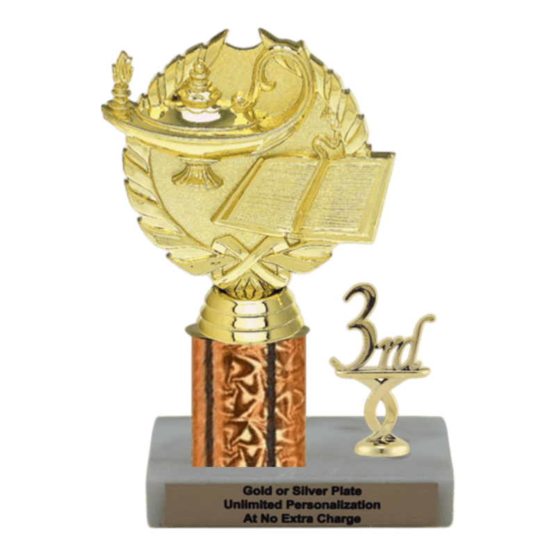 Custom Lamp of Knowledge Trophy - Type L Series 33033 - Anderson Trophy Co.