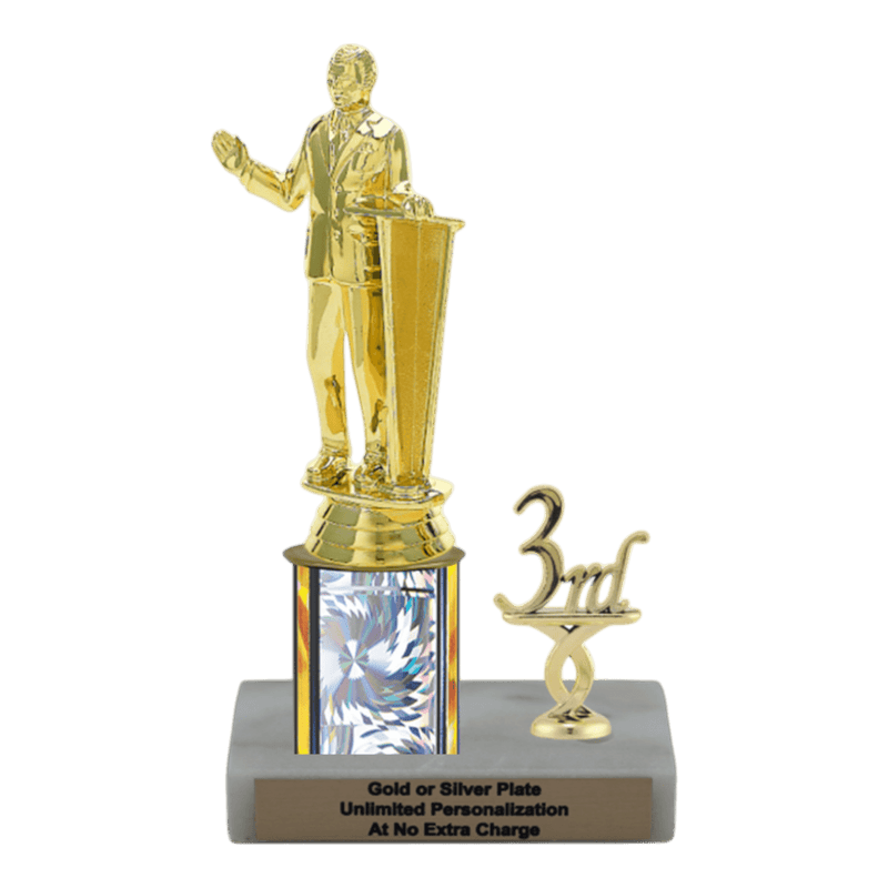 Custom Public Speaking Trophy - Type L Series 35009 - Anderson Trophy Co.