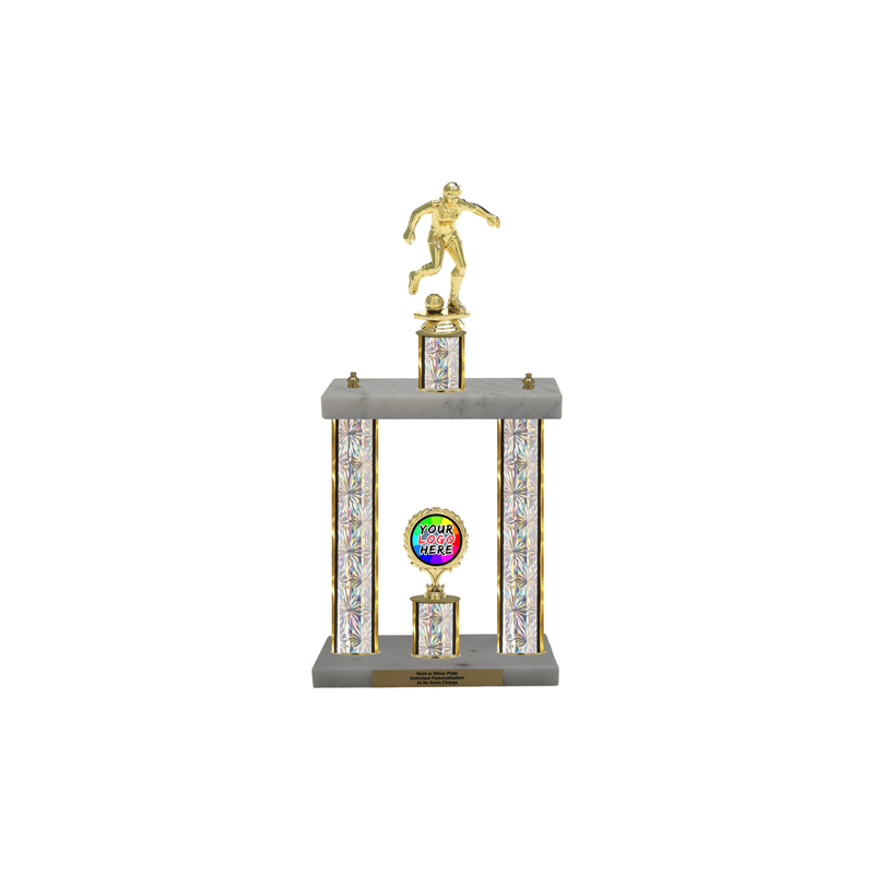 Custom Soccer 2 Post Trophy - Series 3515 - Anderson Trophy Co.