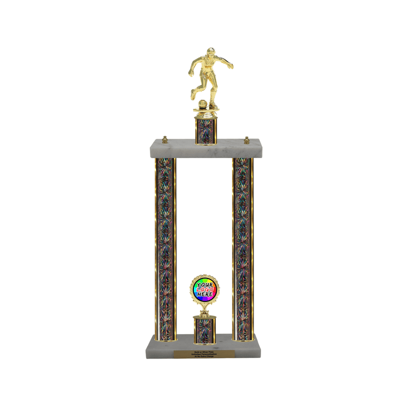 Custom Soccer 2 Post Trophy - Series 3515 - Anderson Trophy Co.