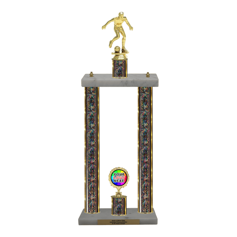 Custom Soccer 2 Post Trophy - Series 3515 - Anderson Trophy Co.