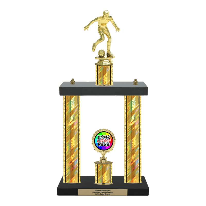 Custom Soccer 2 Post Trophy - Series 3515 - Anderson Trophy Co.