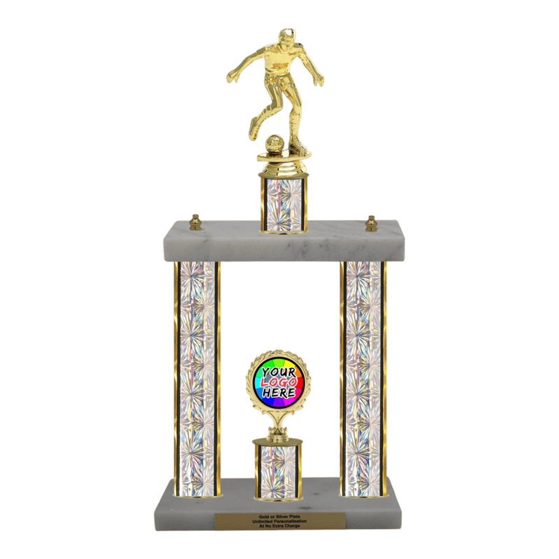 Custom Soccer 2 Post Trophy - Series 3515 - Anderson Trophy Co.