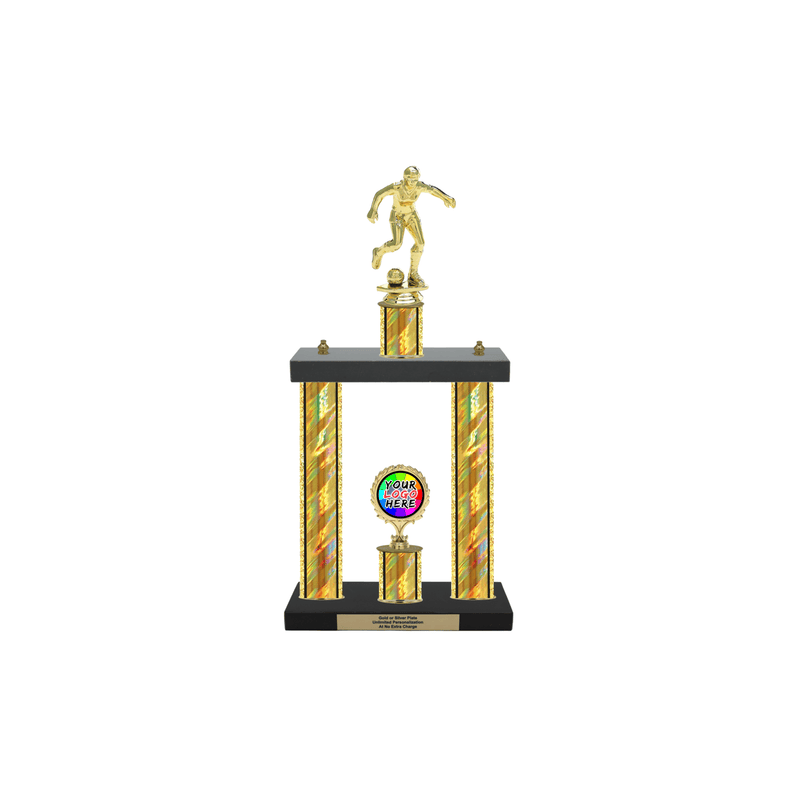 Custom Soccer 2 Post Trophy - Series 3515 - Anderson Trophy Co.