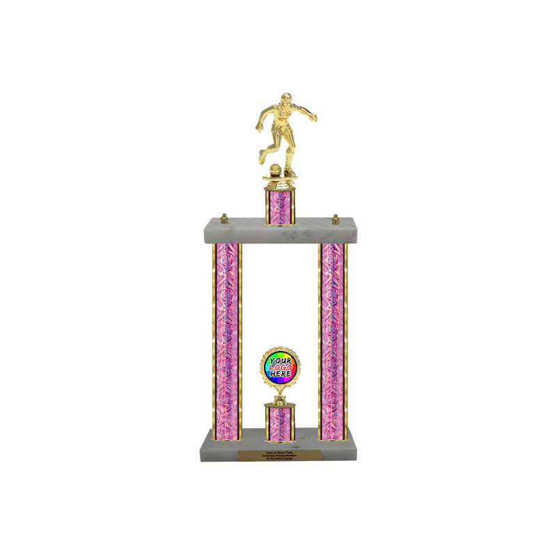 Custom Soccer 2 Post Trophy - Series 3515 - Anderson Trophy Co.