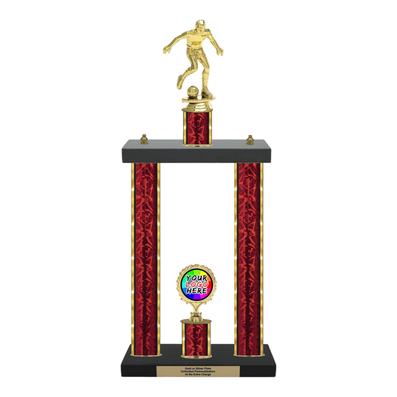 Custom Soccer 2 Post Trophy - Series 3515 - Anderson Trophy Co.