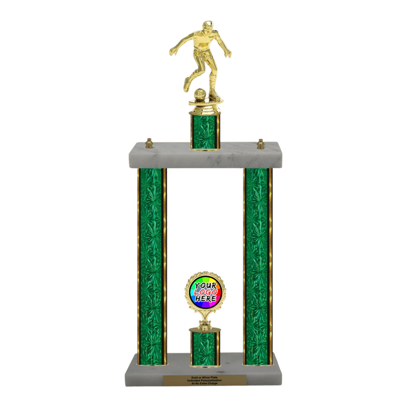 Custom Soccer 2 Post Trophy - Series 3515 - Anderson Trophy Co.