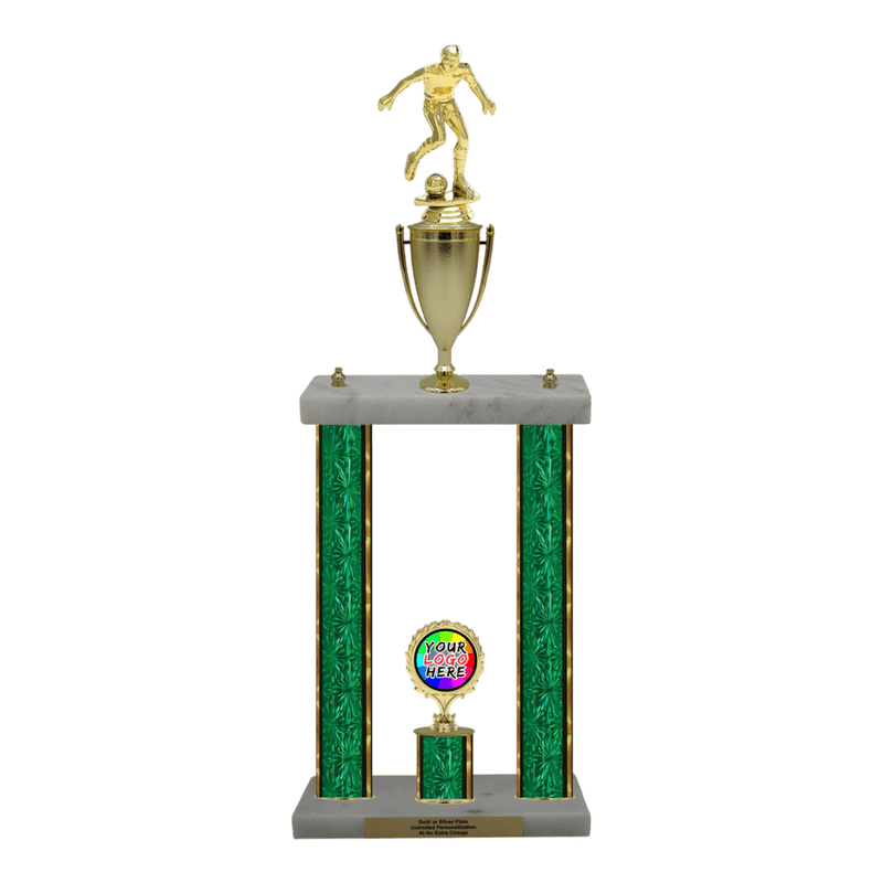 Custom Soccer 2 Post Trophy - Series 3515/2C17B - Anderson Trophy Co.