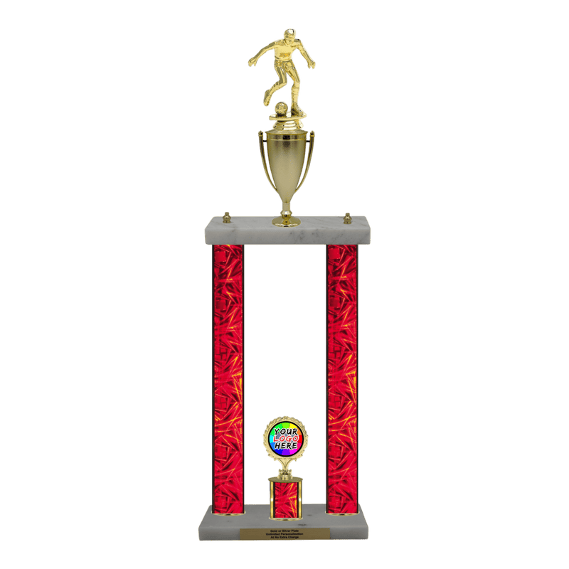 Custom Soccer 2 Post Trophy - Series 3515/2C17B - Anderson Trophy Co.