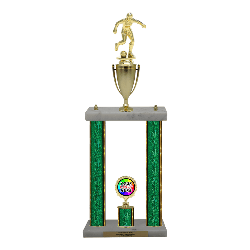 Custom Soccer 2 Post Trophy - Series 3515/2C17B - Anderson Trophy Co.