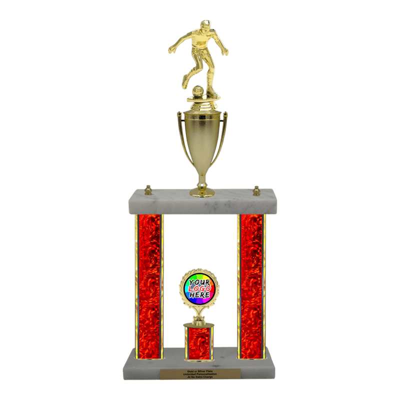 Custom Soccer 2 Post Trophy - Series 3515/2C17B - Anderson Trophy Co.