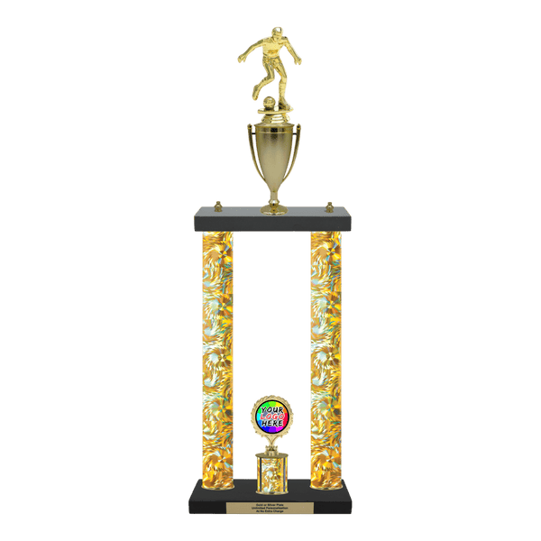 Custom Soccer 2 Post Trophy - Series 3515/2C17B - Anderson Trophy Co.