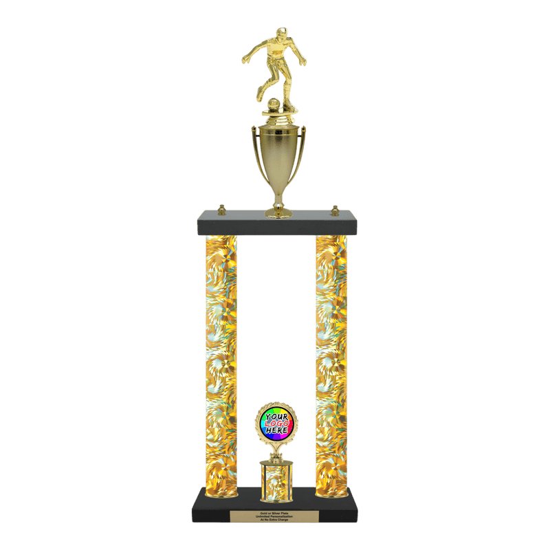 Custom Soccer 2 Post Trophy - Series 3515/2C17B - Anderson Trophy Co.