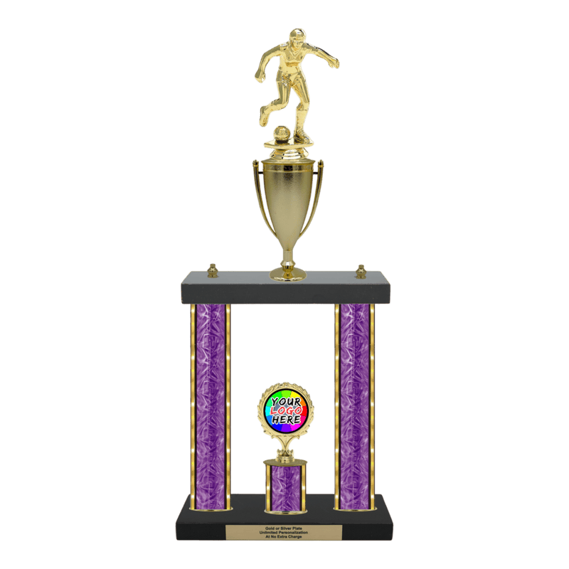 Custom Soccer 2 Post Trophy - Series 3515/2C17B - Anderson Trophy Co.