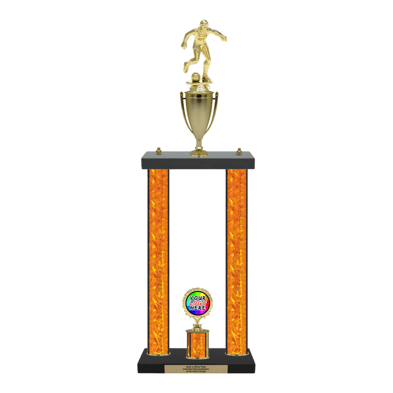 Custom Soccer 2 Post Trophy - Series 3515/2C17B - Anderson Trophy Co.