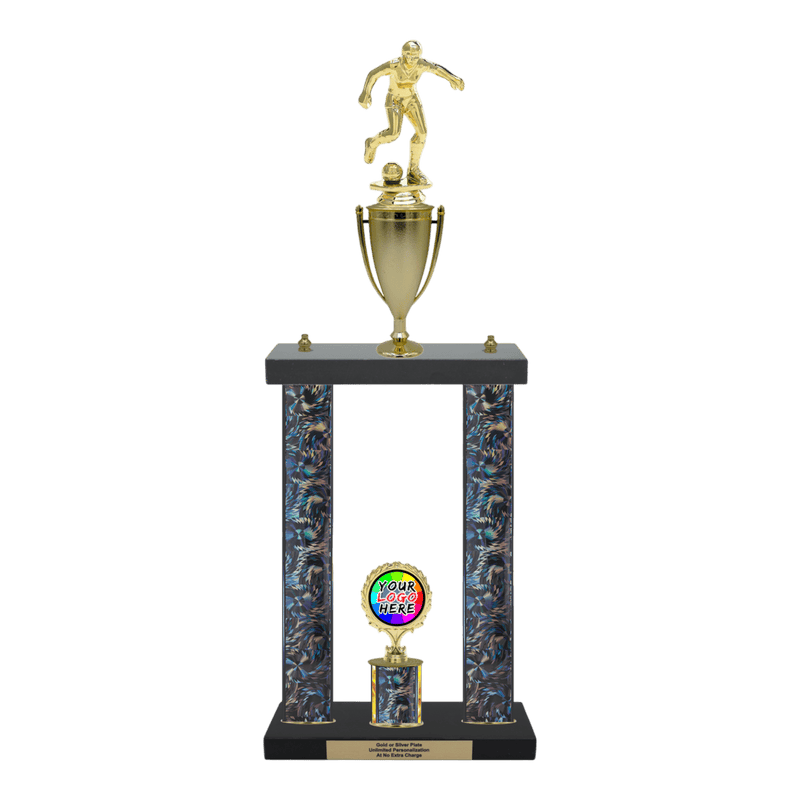 Custom Soccer 2 Post Trophy - Series 3515/2C17B - Anderson Trophy Co.