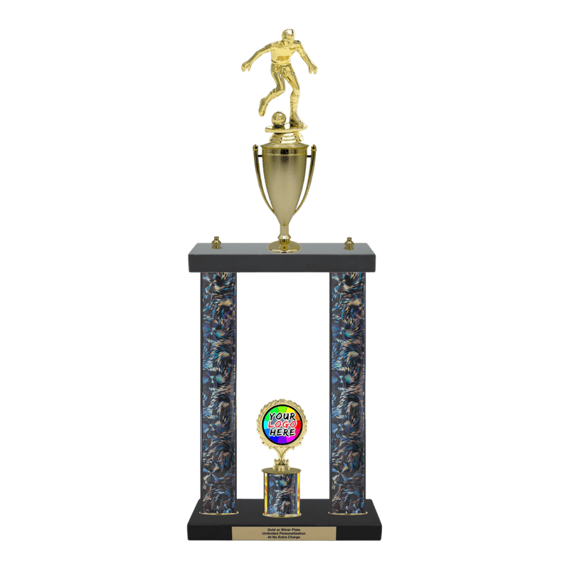 Custom Soccer 2 Post Trophy - Series 3515/2C17B - Anderson Trophy Co.