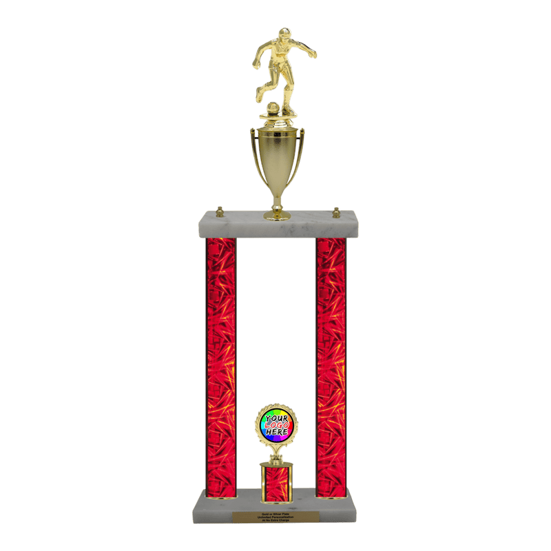 Custom Soccer 2 Post Trophy - Series 3515/2C17B - Anderson Trophy Co.