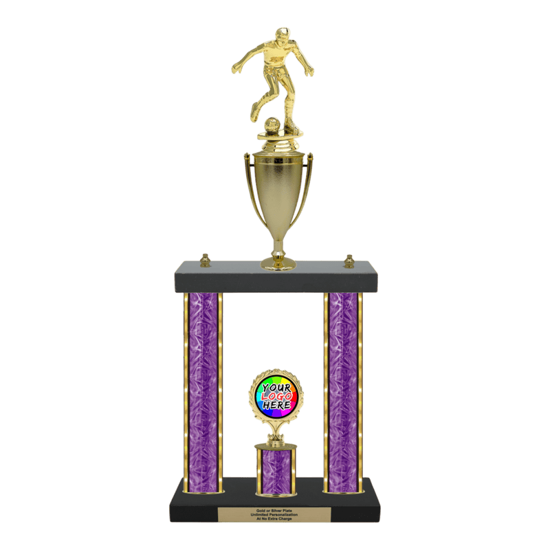 Custom Soccer 2 Post Trophy - Series 3515/2C17B - Anderson Trophy Co.