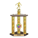 Custom Soccer 3 Post Trophy - Series 3515 - Anderson Trophy Co.