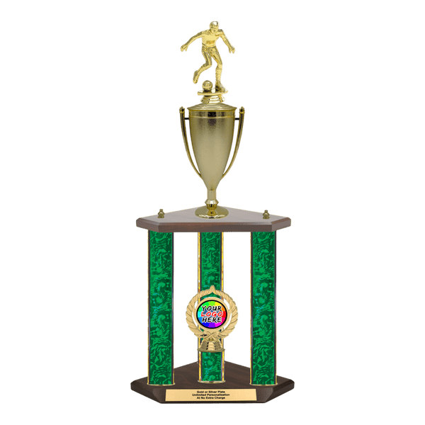 Custom Soccer 3 Post Trophy - Series 3515/2C17C - Anderson Trophy Co.