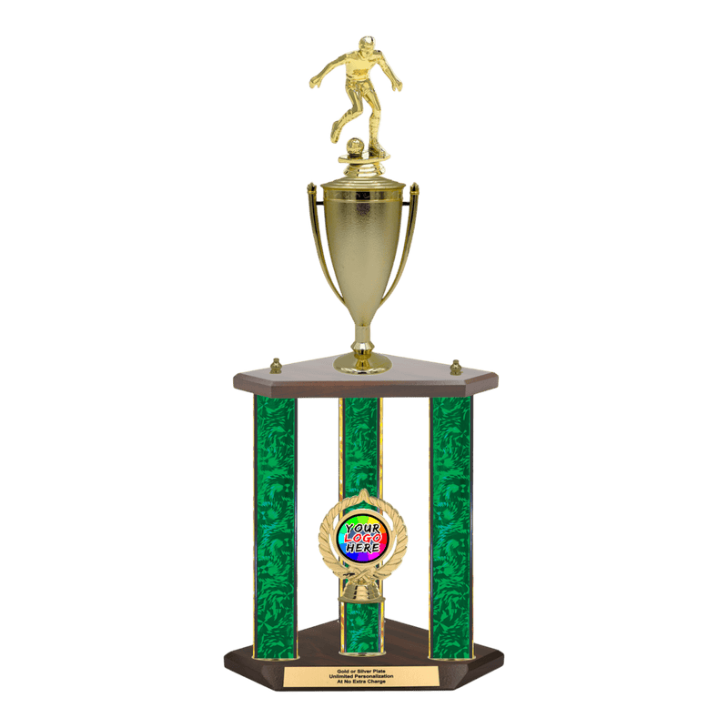 Custom Soccer 3 Post Trophy - Series 3515/2C17C - Anderson Trophy Co.