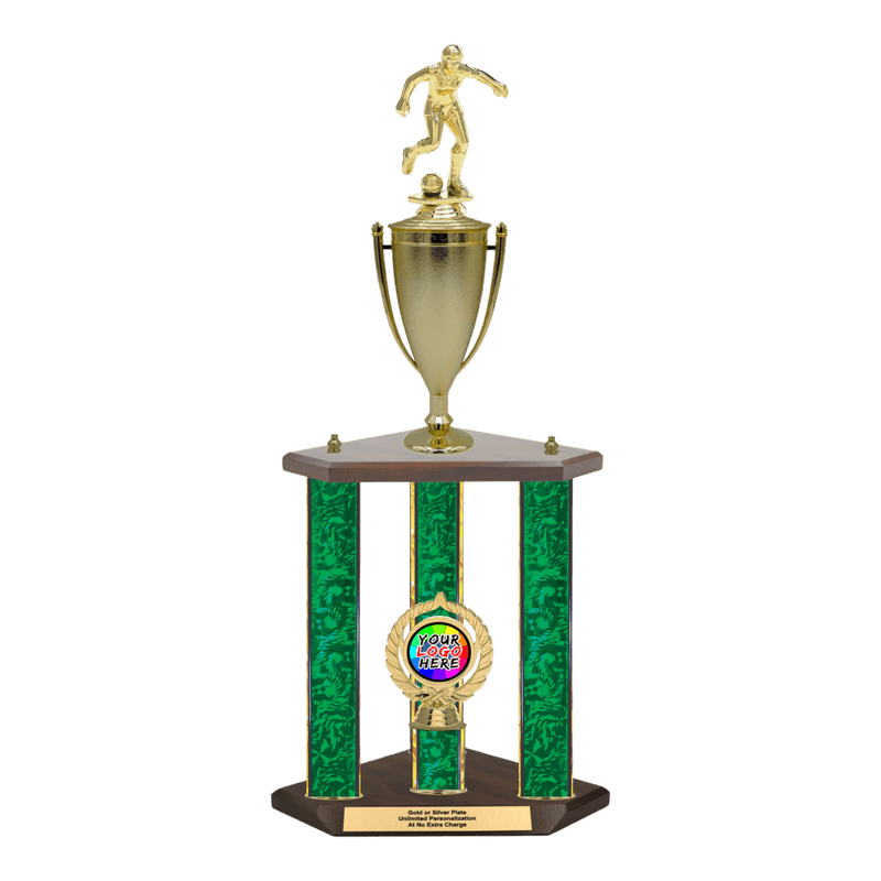 Custom Soccer 3 Post Trophy - Series 3515/2C17C - Anderson Trophy Co.