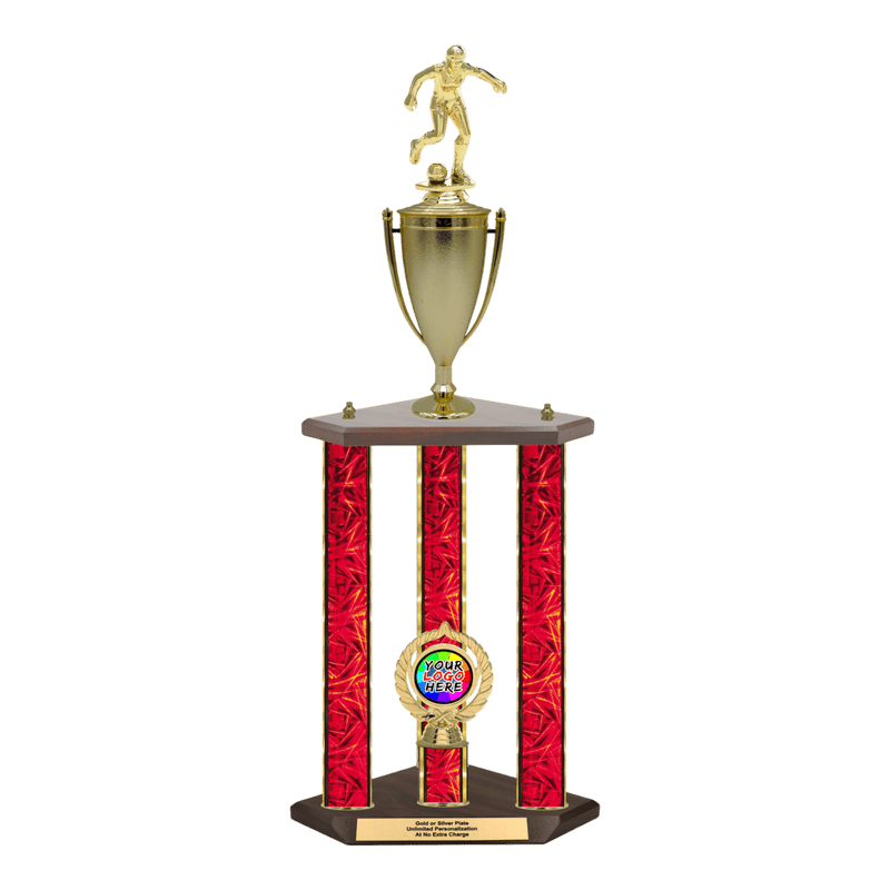 Custom Soccer 3 Post Trophy - Series 3515/2C17C - Anderson Trophy Co.