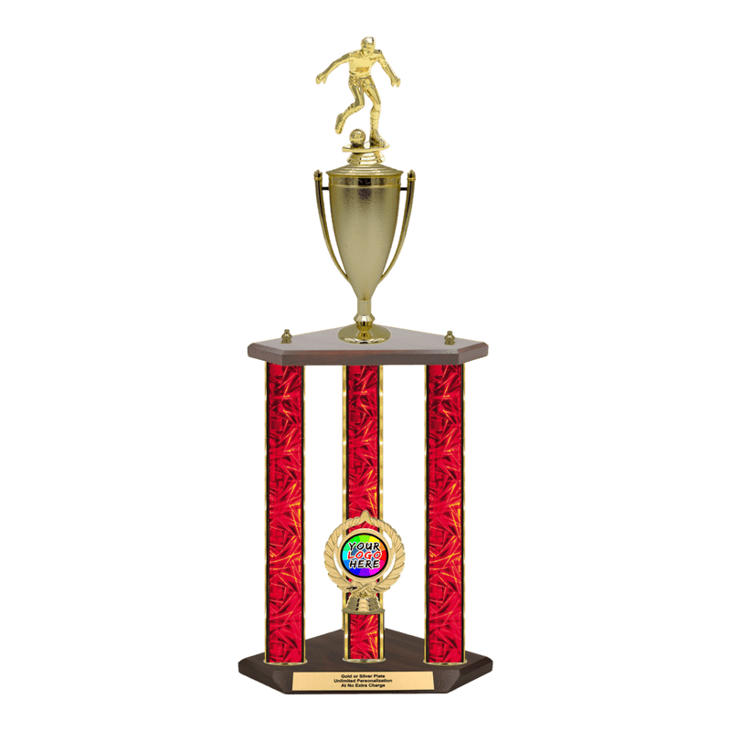 Custom Soccer 3 Post Trophy - Series 3515/2C17C - Anderson Trophy Co.