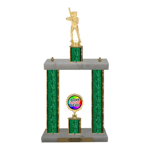 Custom Softball 2 Post Trophy - Series 3520 - Anderson Trophy Co.