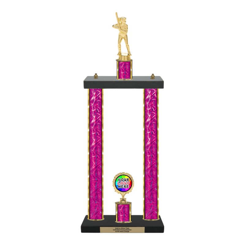 Custom Softball 2 Post Trophy - Series 3520 - Anderson Trophy Co.