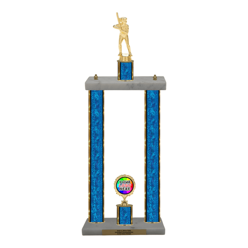 Custom Softball 2 Post Trophy - Series 3520 - Anderson Trophy Co.