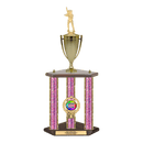 Custom Softball 3 Post Trophy - Series 3520/2C17C - Anderson Trophy Co.