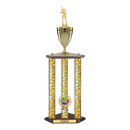 Custom Softball 3 Post Trophy - Series 3520/2C17C - Anderson Trophy Co.