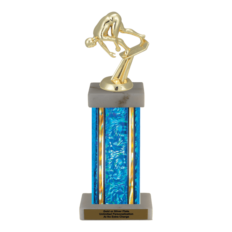 Custom Starting Block Swim Trophy - Type F Series 35212 - Anderson Trophy Co.