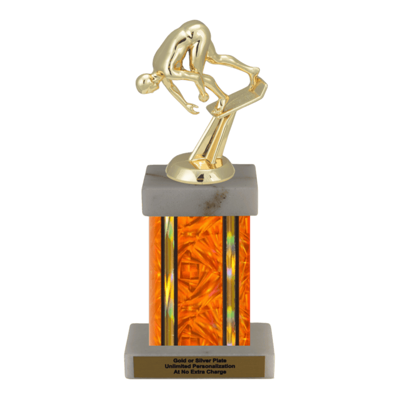 Custom Starting Block Swim Trophy - Type F Series 35212 - Anderson Trophy Co.