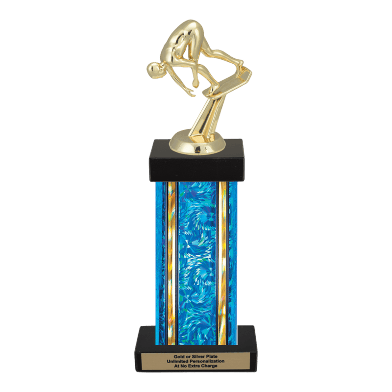 Custom Starting Block Swim Trophy - Type F Series 35212 - Anderson Trophy Co.