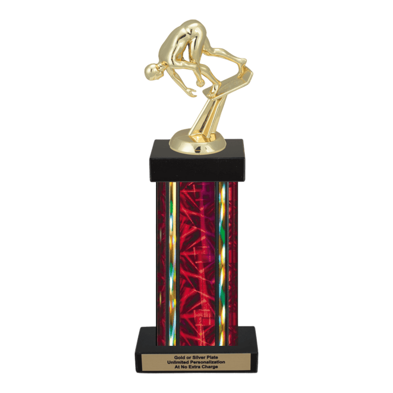 Custom Starting Block Swim Trophy - Type F Series 35212 - Anderson Trophy Co.