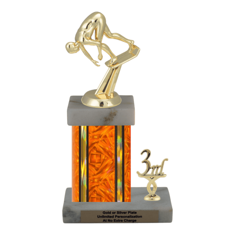 Custom Starting Block Swim Trophy - Type N Series 35212 - Anderson Trophy Co.