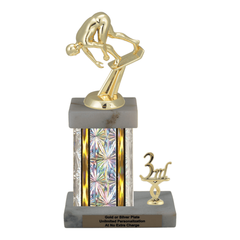 Custom Starting Block Swim Trophy - Type N Series 35212 - Anderson Trophy Co.